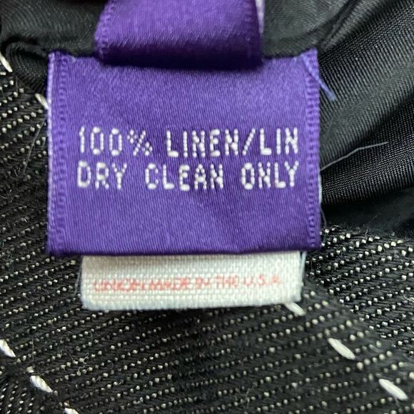 Vintage Ralph Lauren Collection Purple Label Black Linen Skirt - Picture 8 of 13